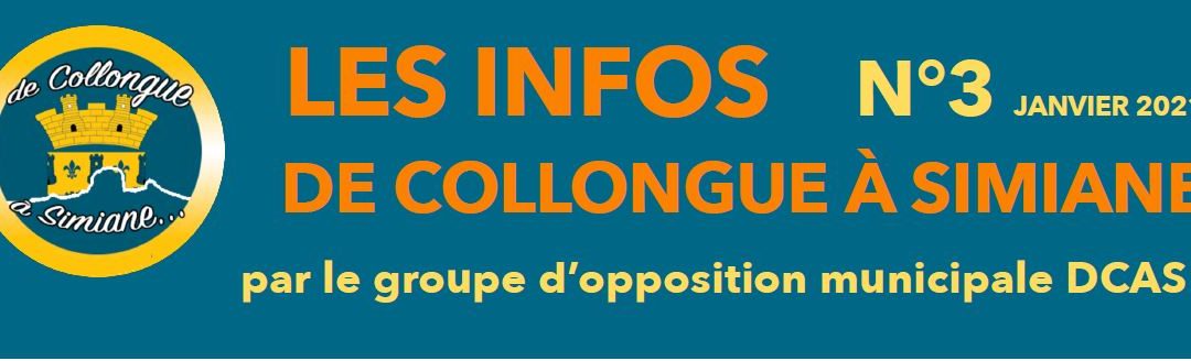 Les Infos De Collongue à Simiane Lettre n°3