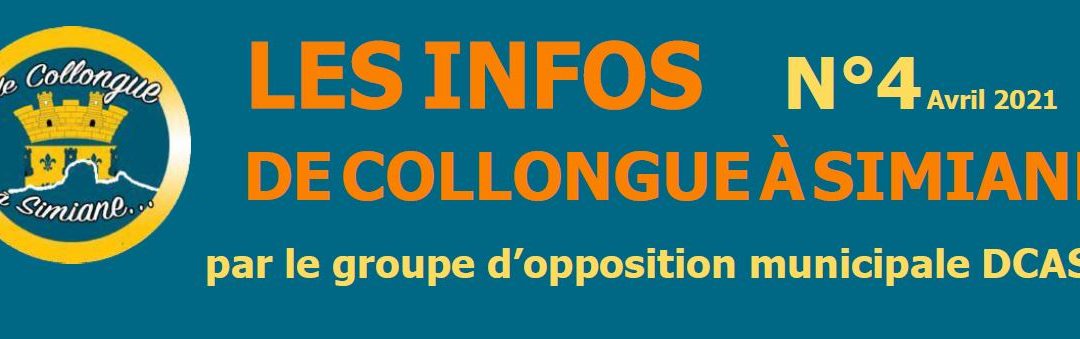 Les Infos De Collongue à Simiane Lettre n°4