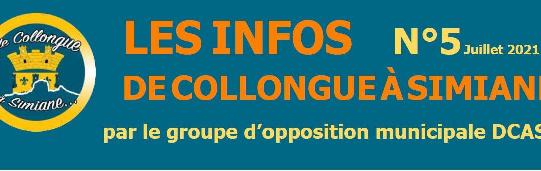 Les Infos De Collongue à Simiane Lettre n°5