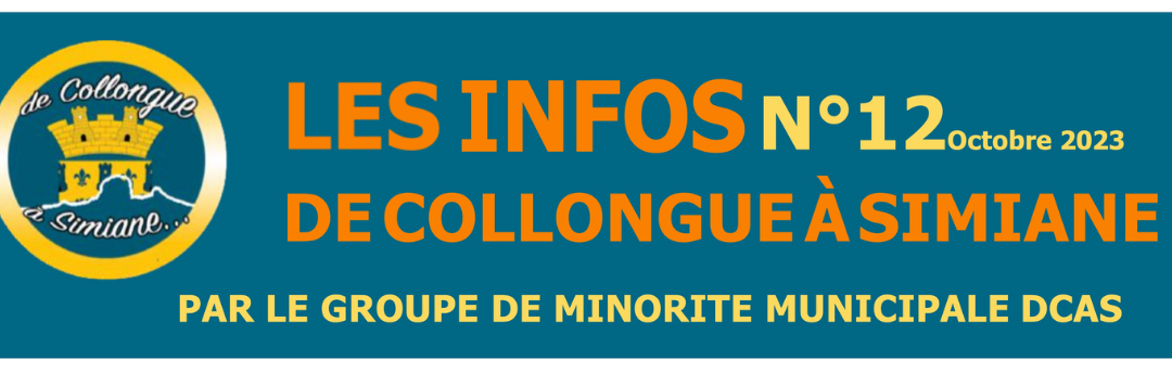 Les Infos De Collongue à Simiane Lettre n°12